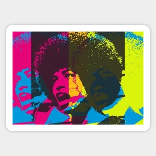 Angela Davis  - psychedelic Sticker